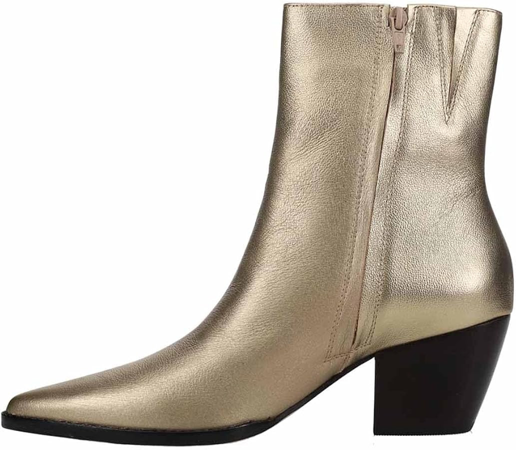 Matisse Womens Caty Metallic Pointed Toe Western Casual Boots Ankle Mid Heel 2-3" - Gold - Size 9... | Amazon (US)