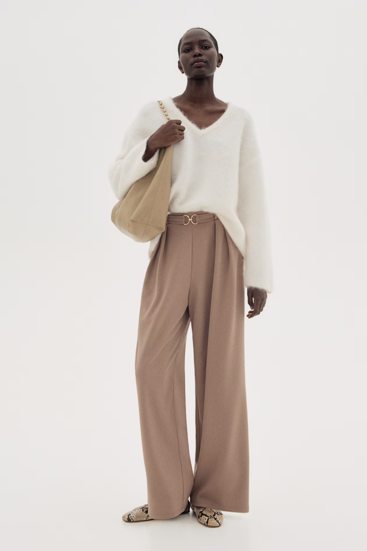 Elegante Hose mit Ziertrense | H&M (DE, AT, CH, NL, FI)