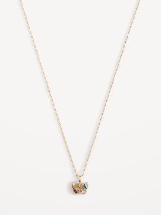 Real Gold-Plated Butterfly-Pendant Necklace for Women | Old Navy (US)
