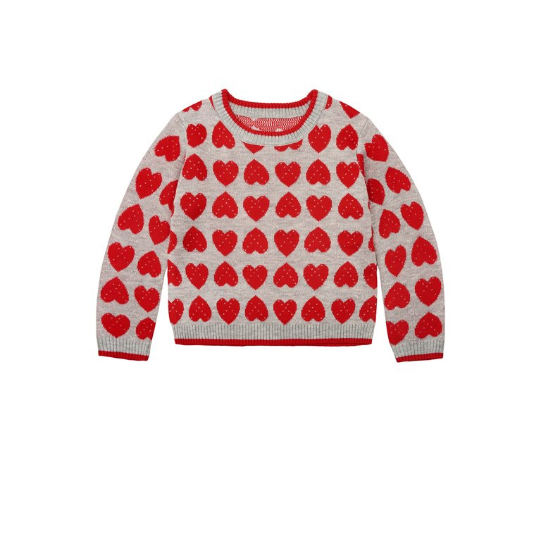 Way to Celebrate Toddler Boy Valentines Day Sweater, Sizes 12M-5T - Walmart.com | Walmart (US)