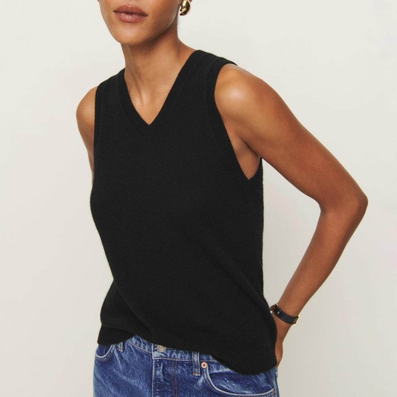 Reformation Women's Blouse - Black - L | Depop US