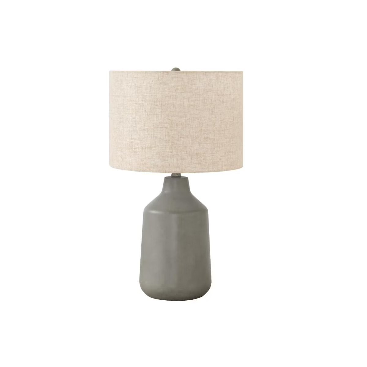 Monarch Specialties Lighting 24inchH Table Lamp Grey Concrete Beige Shade Contemporary | Target