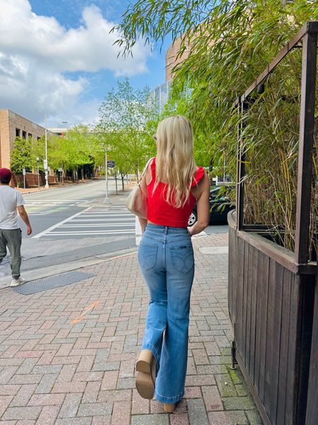 These flares are perfect for this spring and summer! I can’t wait to style them for a country concert soon. I got my normal size. Love this quality denim brand! #rollasgirls #partner #flarejeans #flarejean #flaredenim #springjeans #springdenim

#LTKstyletip