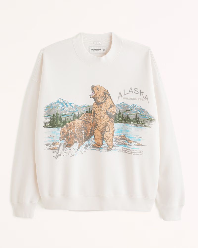 Men's Alaska Wilderness Graphic Crew Sweatshirt | Men's Clearance | Abercrombie.com | Abercrombie & Fitch (US)