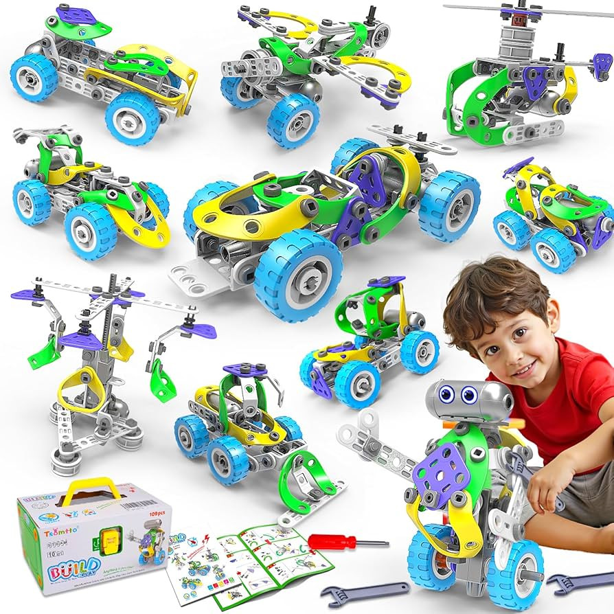 10 in 1 Electric STEM Toys for 5 6 7 8 9+ Year Old Boy Girl Birthday Gifts Educational Building T... | Amazon (US)