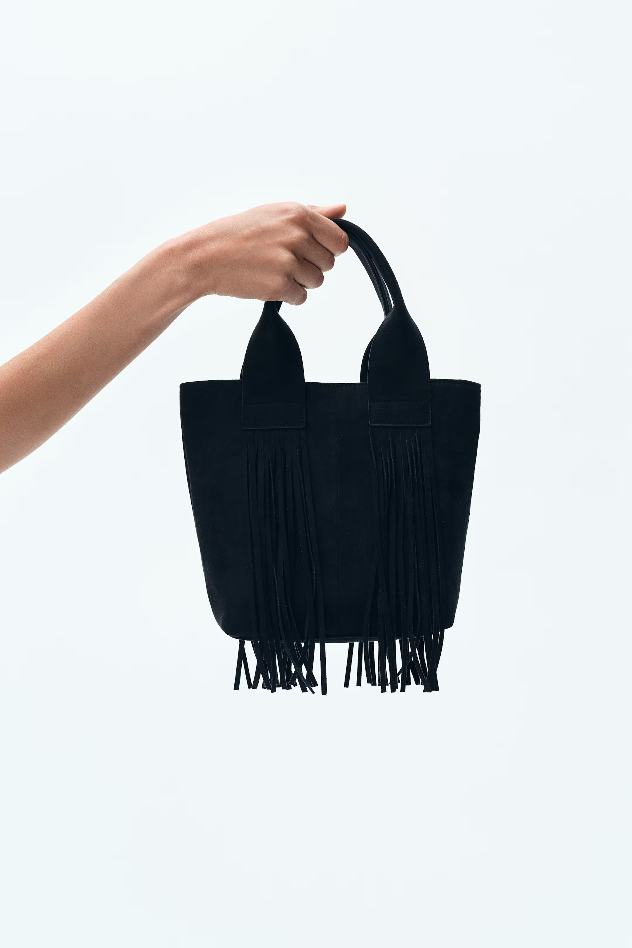 Fringed Shopper - Black - Ladies | H&M US | H&M (US + CA)