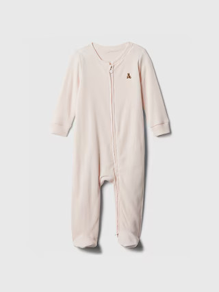 Baby Ribbed Two-Way Zip One-Piece | Gap Factory