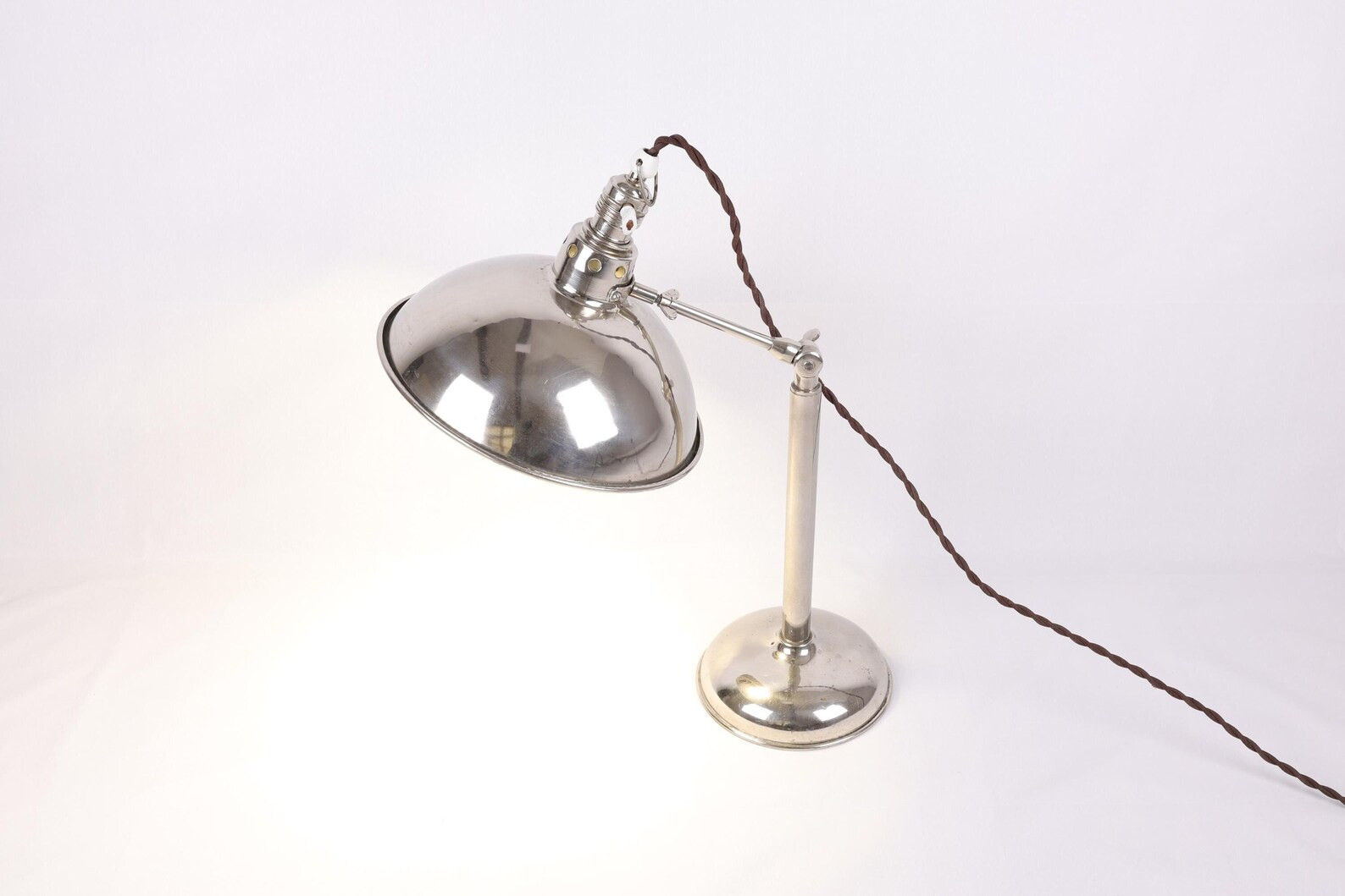 Vintage 1930s Chrome Desk Lamp Adjustable Table Lamp With Polished Chrome Finish Retro Task Light... | Etsy (US)