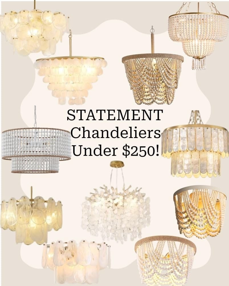 Designer-Inspired Statement Light Fixtures UNDER $250 !!

.
.
affordable light fixtures 
Pendant Lights
Chandeliers
Alabaster chandeliers
organic modern lighting
antique gold chandeliers
statement bedroom light
kitchen pendant lights
unique dining room light 
stunning stone chandeliers
modern farmhouse beaded pendant
coastal lighting 
spring home refresh
spring lighting refresh
modern spring  decor
wood beaded chandeliers | iridescent capiz Shell Light Fixtures | coastal modern home decor | 
coastal alabaster shell light | modern farmhouse tiered pendant lights | farmhouse wooden bead pendant lights | organic modern elegant iridescent shell detailed chandelier | #amazonhome #chandeliers #bedroomlight #foyerlight #lightfixtures 

#LTKSaleAlert #LTKSeasonal #LTKHome
