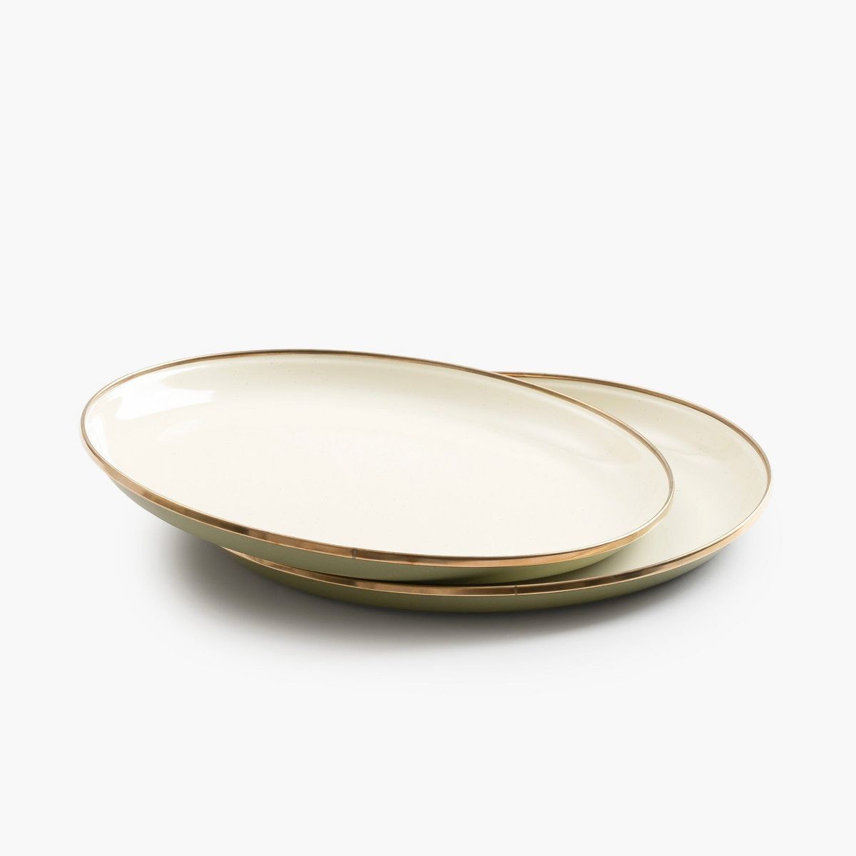 Barebones Enamelware 2-Tone Dining Collection - Olive Drab | Target