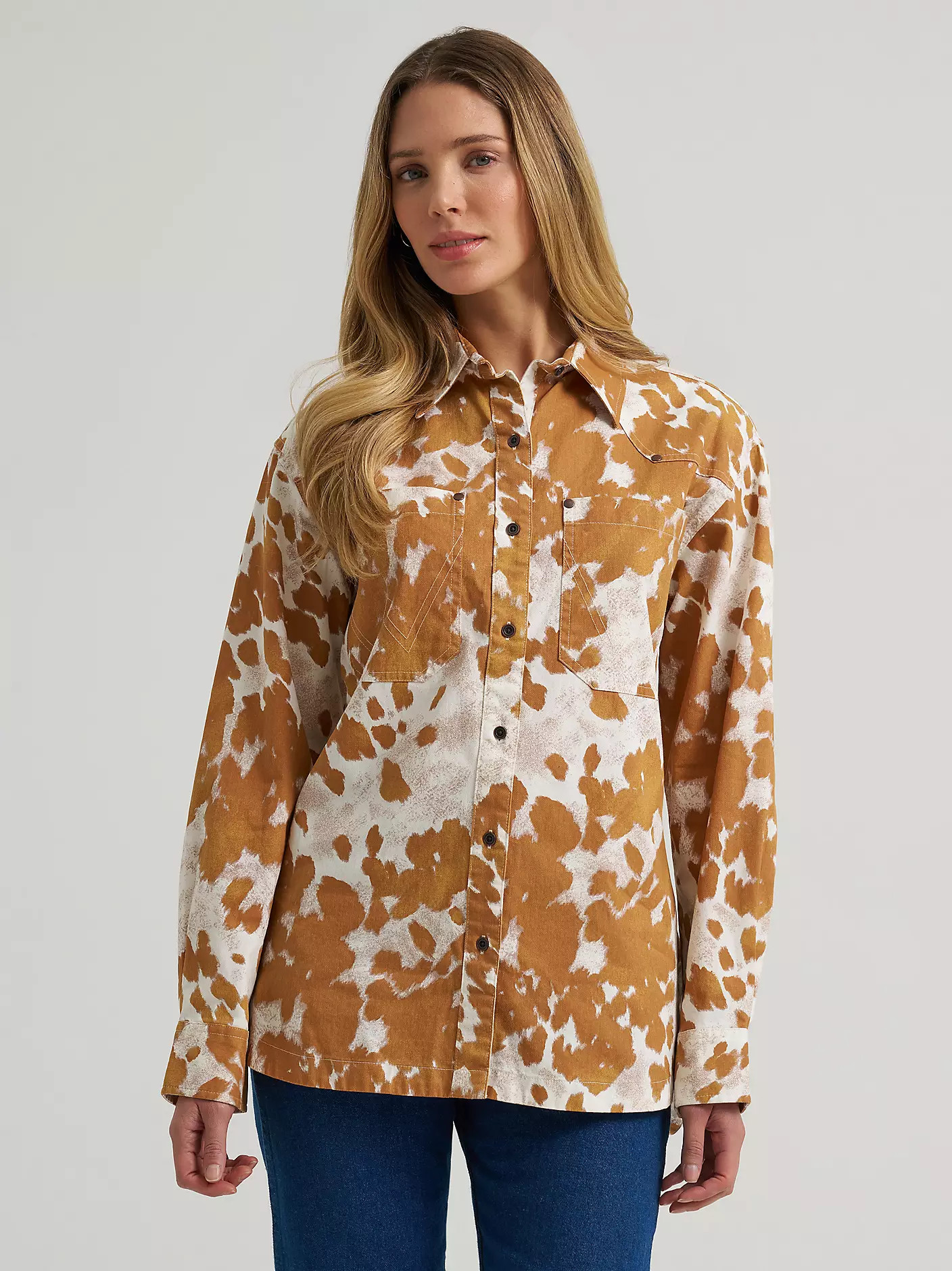 Women's Western Boyfriend Fit Button Down Shirt | Wrangler