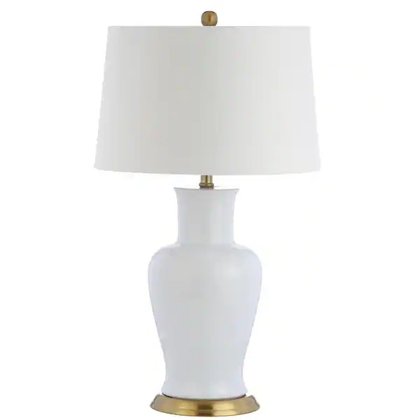 JONATHAN Y Julia 29" Ceramic LED Table Lamp - White/Gold | Bed Bath & Beyond