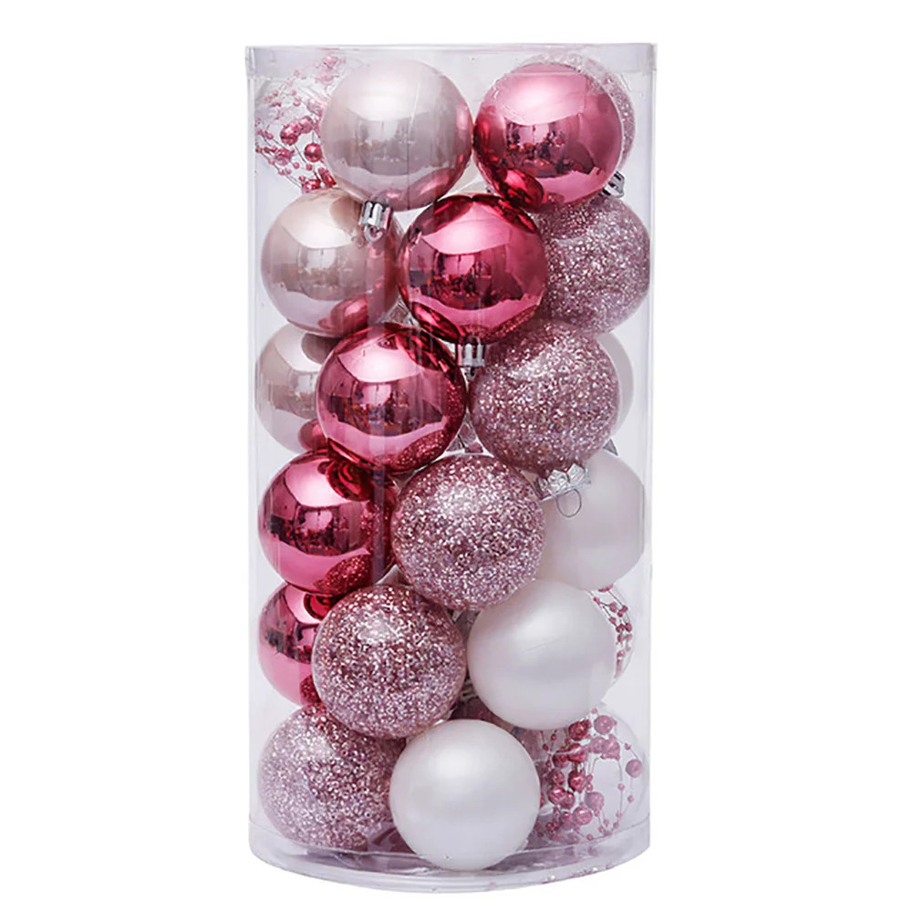 30Pcs Christmas Tree Ball Ornaments Set Shatterproof Decor Balls-Pink - Walmart.com | Walmart (US)