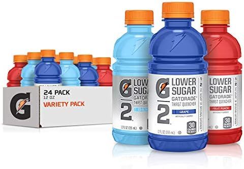 Gatorade G2 Thirst Quencher, 3 Flavor Forever Variety Pack, 12oz Bottles (24 Pack) | Amazon (US)