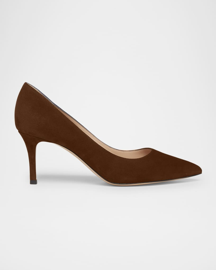 Gianvito Rossi Suede Stiletto Classic Pumps | Neiman Marcus
