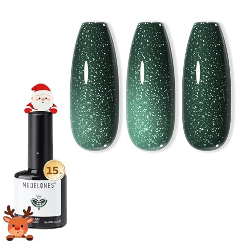 modelones Gel Nail Polish Green Sage Christmas Color Changing Mood Temperature Change Nail Polish Gel Soak Off Nail Art New Year Party 15ML | Amazon (US)