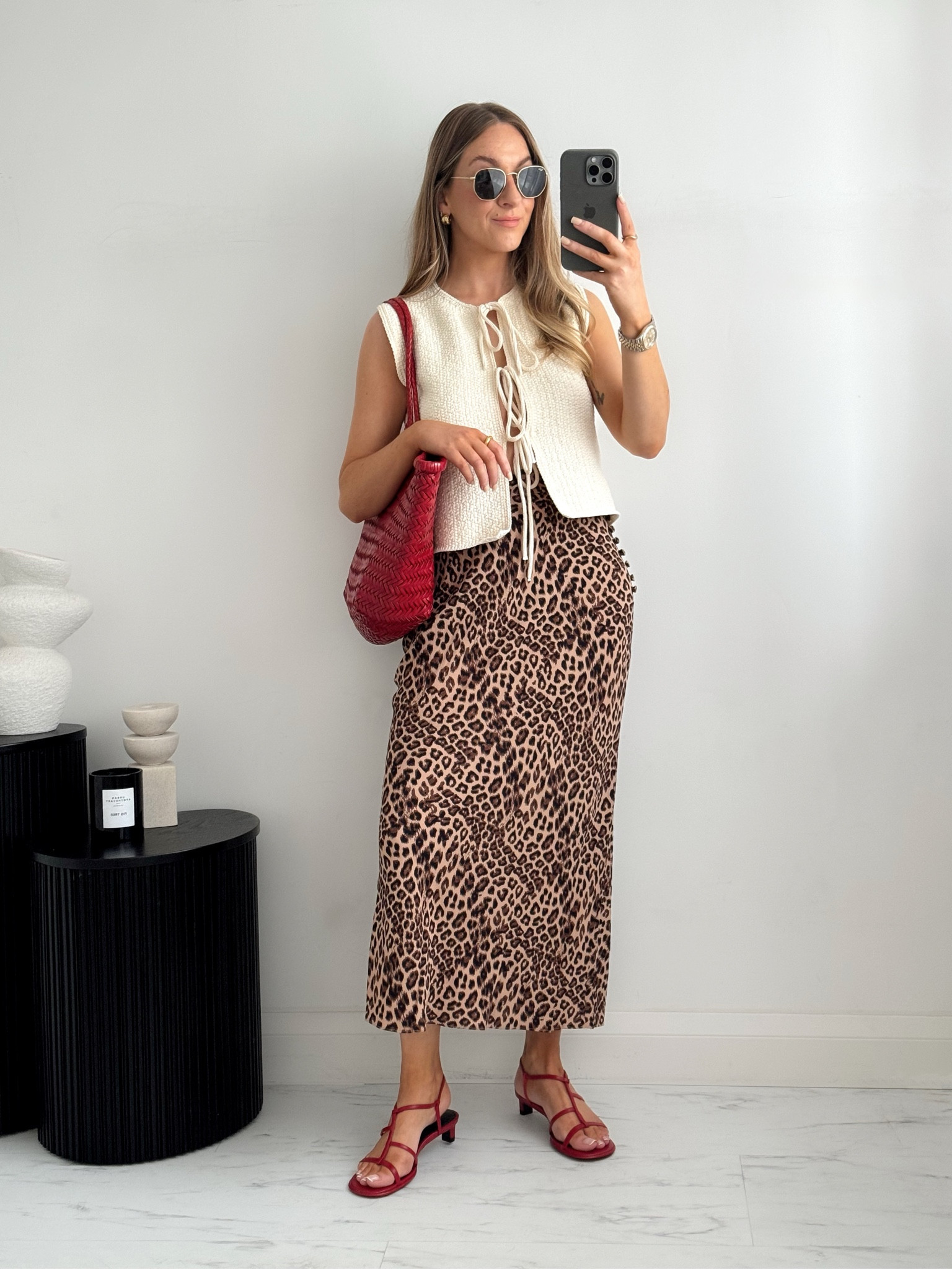 Leopard shirt & a tie front top 

Top: 8
Skirt: 6

#LTKstyletip #LTKshoes #LTKsummer