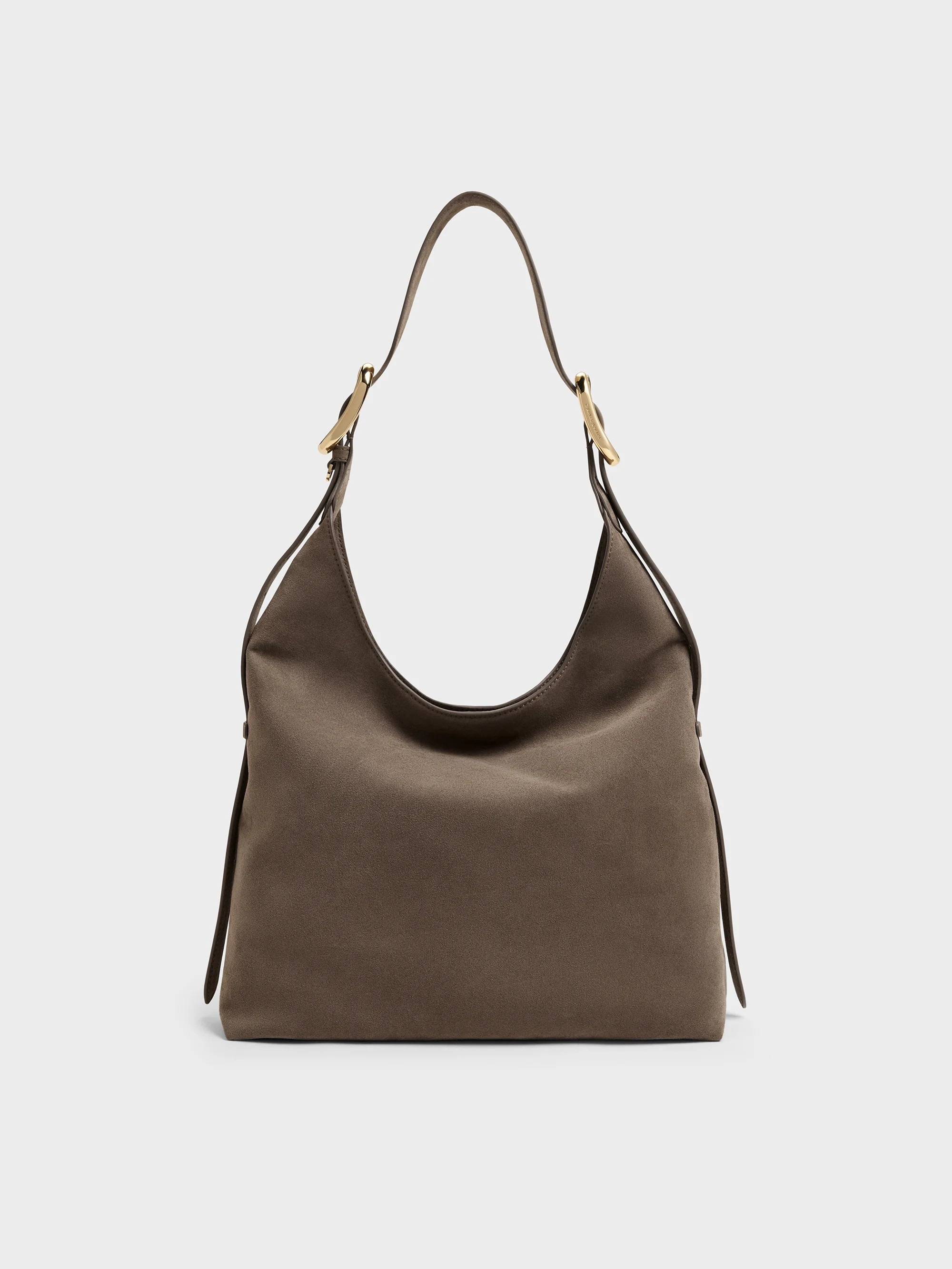 Stone Grey Aislin Hobo Bag | CHARLES & KEITH UK | Charles & Keith UK