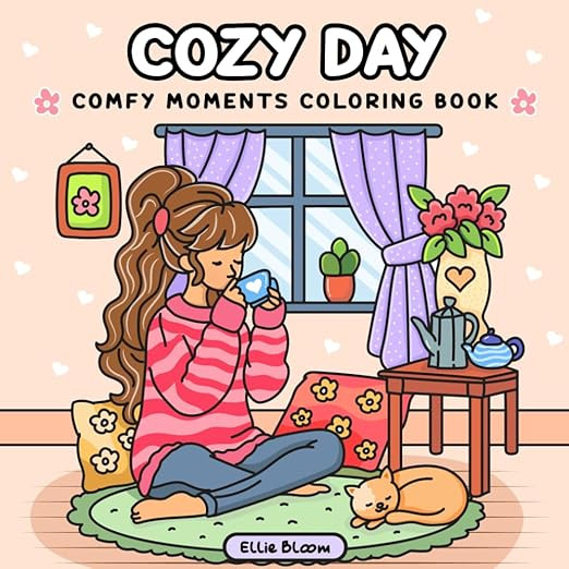 Cozy Day: Cozy Girl-Inspired Colouring Book for Adults. Featuring bold, simple and cute Illustrat... | Amazon (CA)
