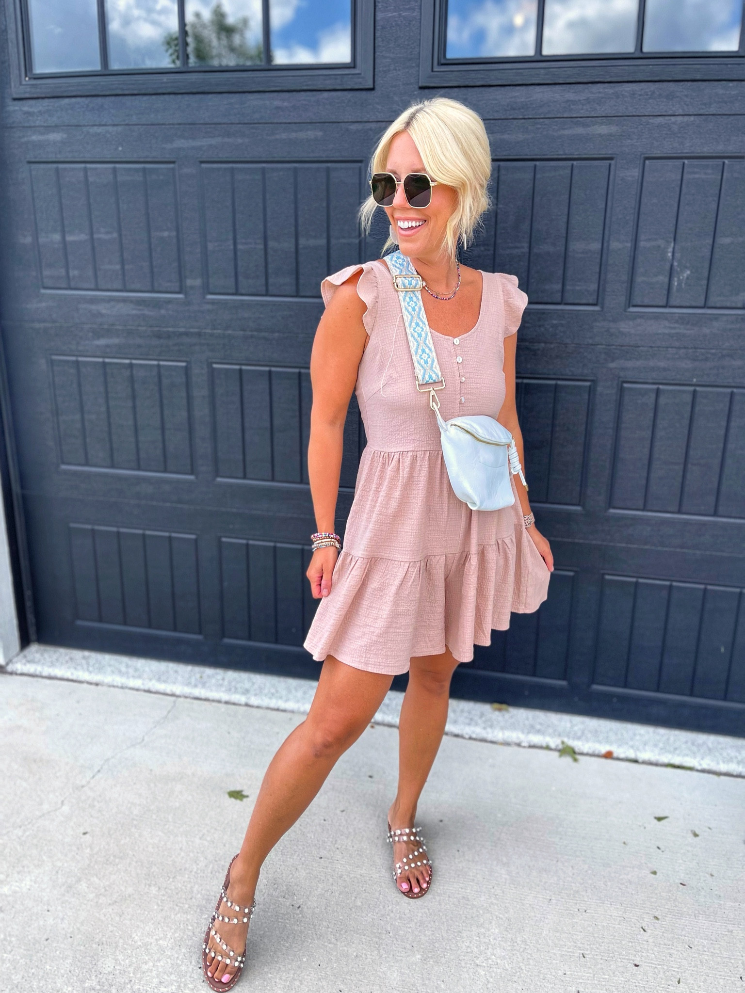 OOTD!!! This @amazon romper is not only comfy but adorable!!! Wearing size small and sandals TTS.

#LTKunder100 #LTKstyletip #LTKunder50