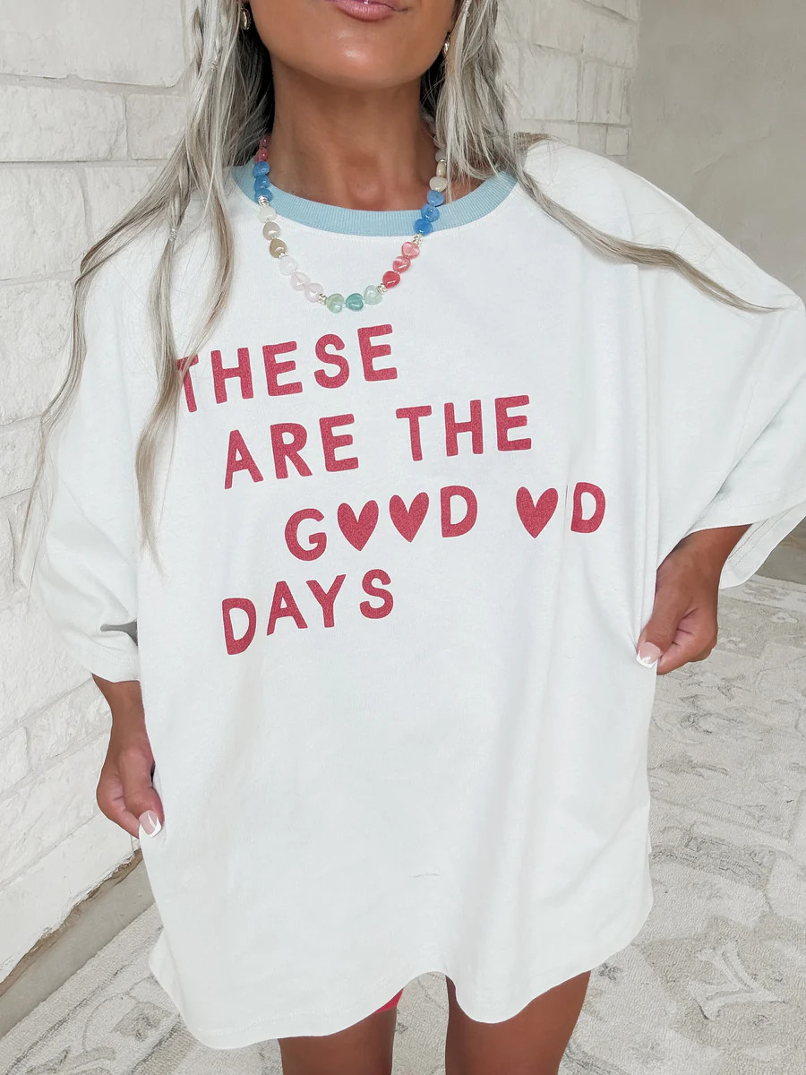 These Are The Good Old Days Graphic Tee - Sage / Clay | CK Squared Boutique