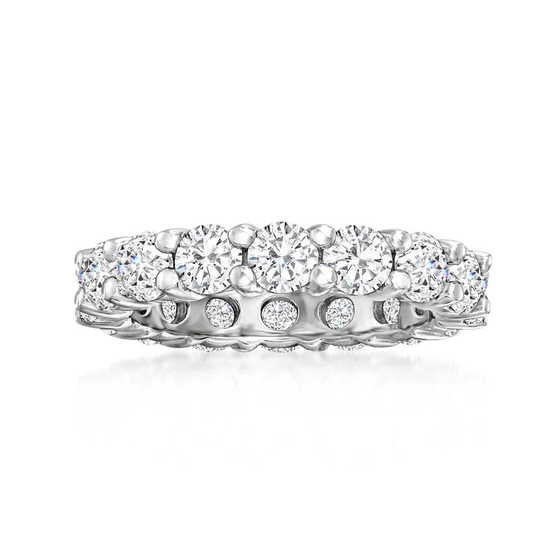 3.45 ct. t.w. CZ Eternity Band in Sterling Silver | Ross-Simons