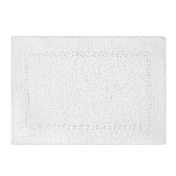 Better Homes & Gardens Bath Rug Cotton Reversible Washable, 17" x 24", Arctic White - Walmart.com | Walmart (US)