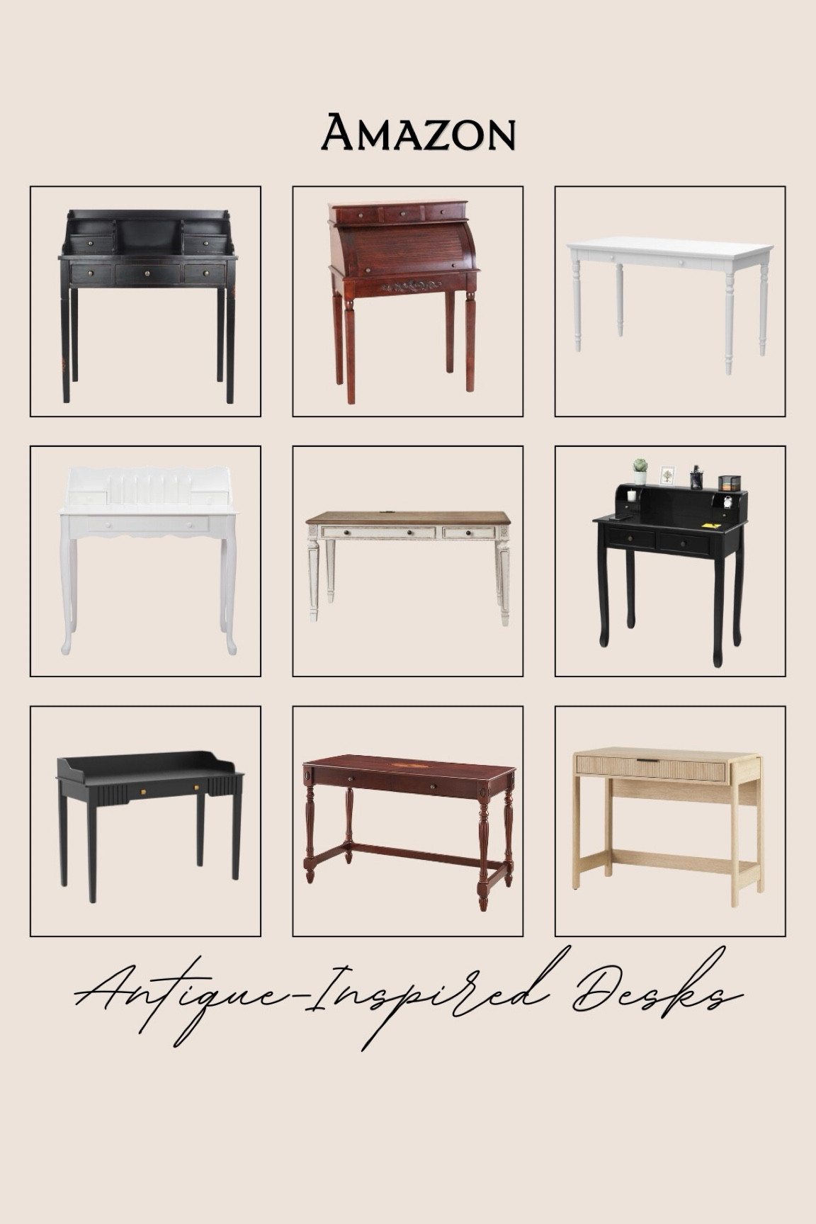 🖋️✨ Transform your workspace with these stunning antique-inspired desks from Amazon! Perfect blend of vintage charm and modern functionality. 🖤🤍


#LTKStyleTip #LTKHome