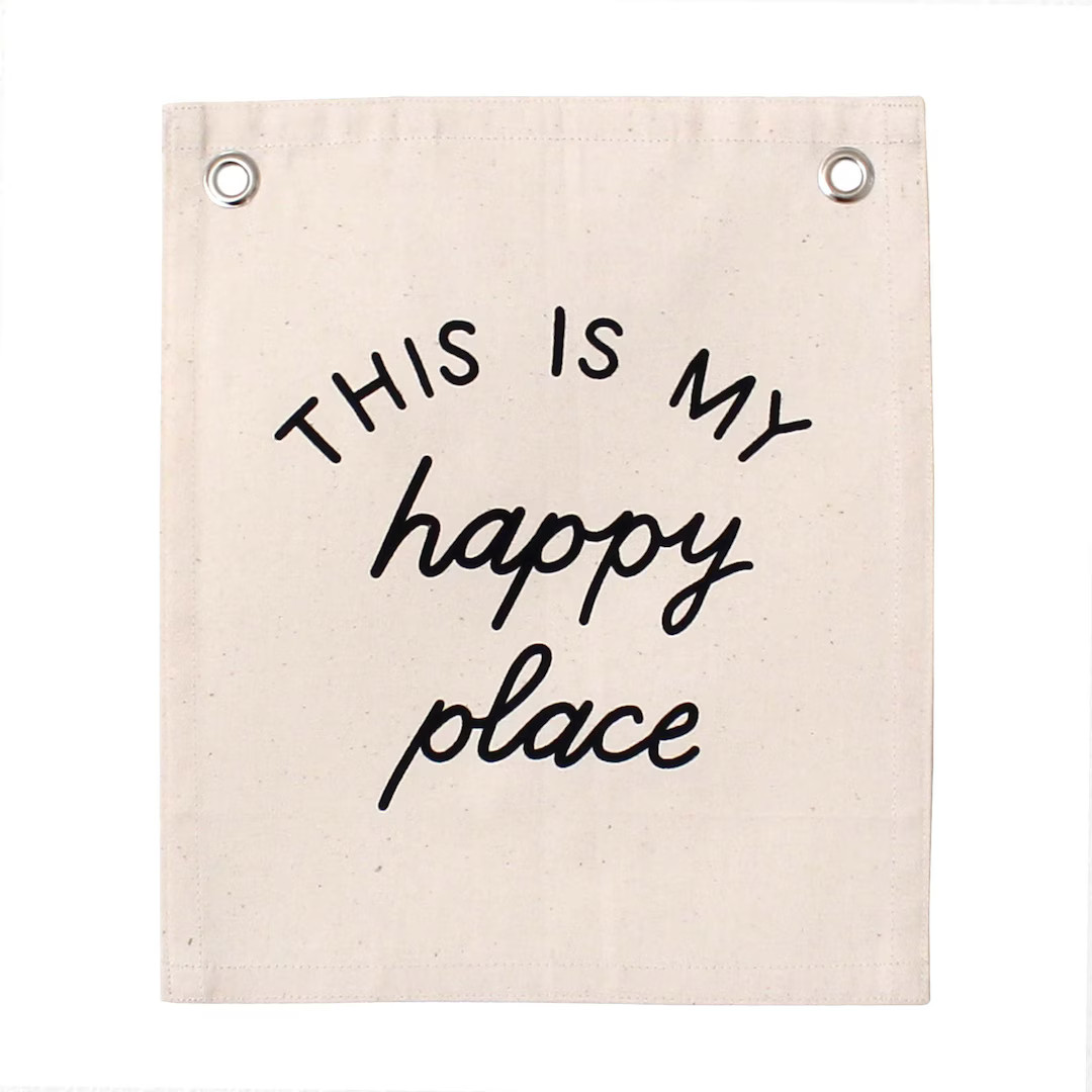 This is My Happy Place Banner Canvas Flag Home Office - Etsy | Etsy (US)
