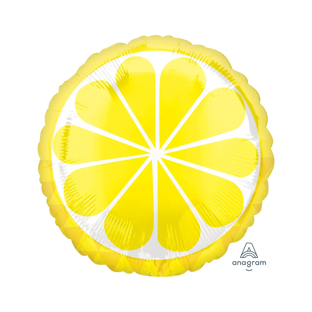 Lemon Balloon Foil Mylar 18, Luau Party, Lemon Slice, Tropical Fruit, Fruit Balloon, Lemonade Sta... | Etsy (US)