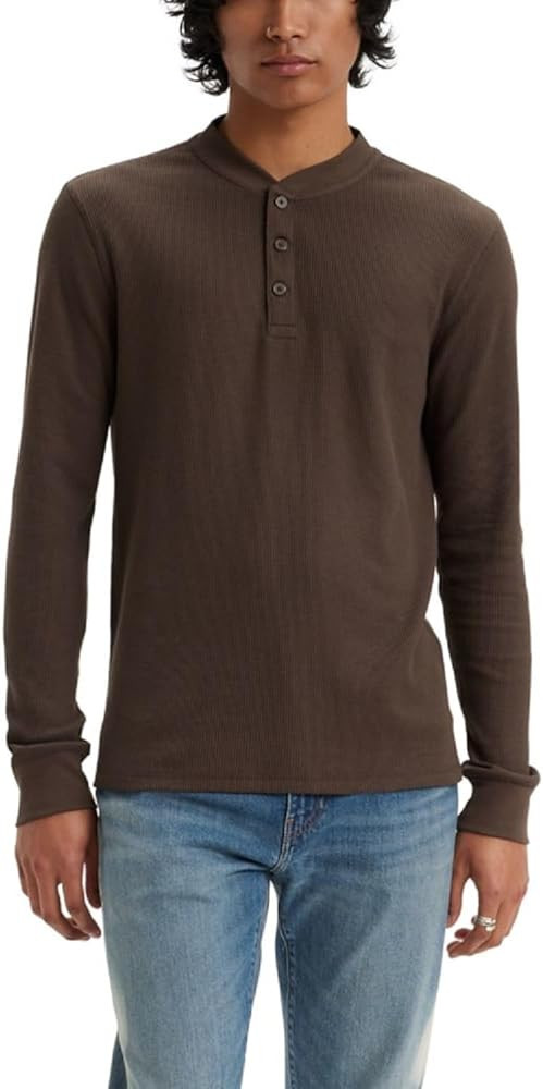 Levi's Men's Long Sleeve Thermal 3 Button Henley | Amazon (US)