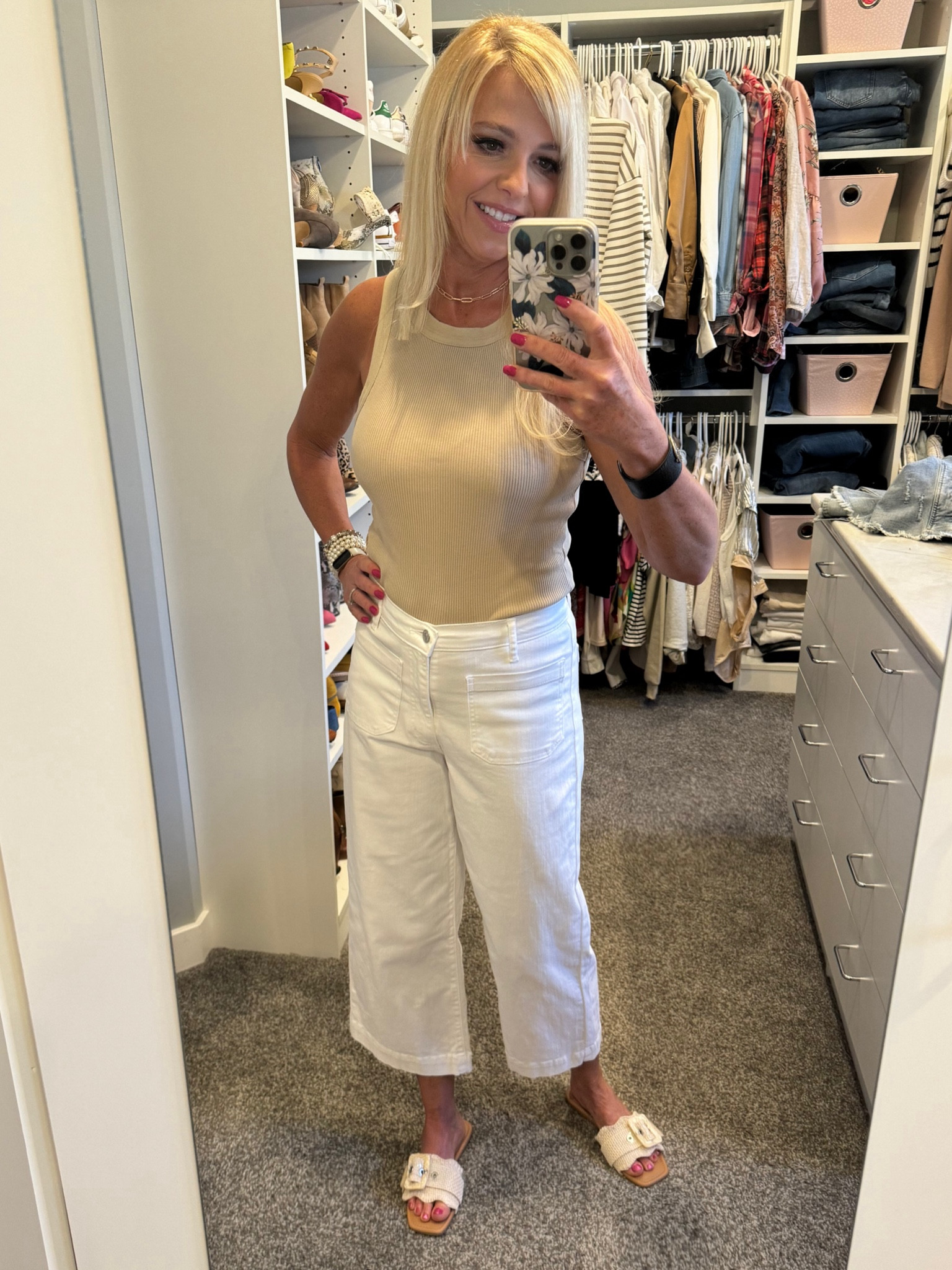 Sleek racerback and white crops. All true to size #springfashion 

#LTKstyletip #LTKfindsunder100 #LTKover40