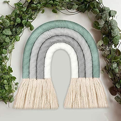 YMVV Rainbow Macrame,Woven Boho Rainbow Wall Hanging with Tassels,Cute Wall Decor for Nursery,Suitab | Amazon (US)