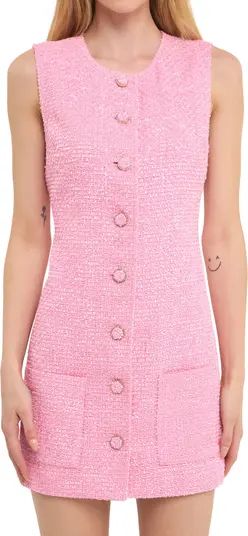 Endless Rose Sleeveless Tweed Minidress | Nordstrom | Nordstrom