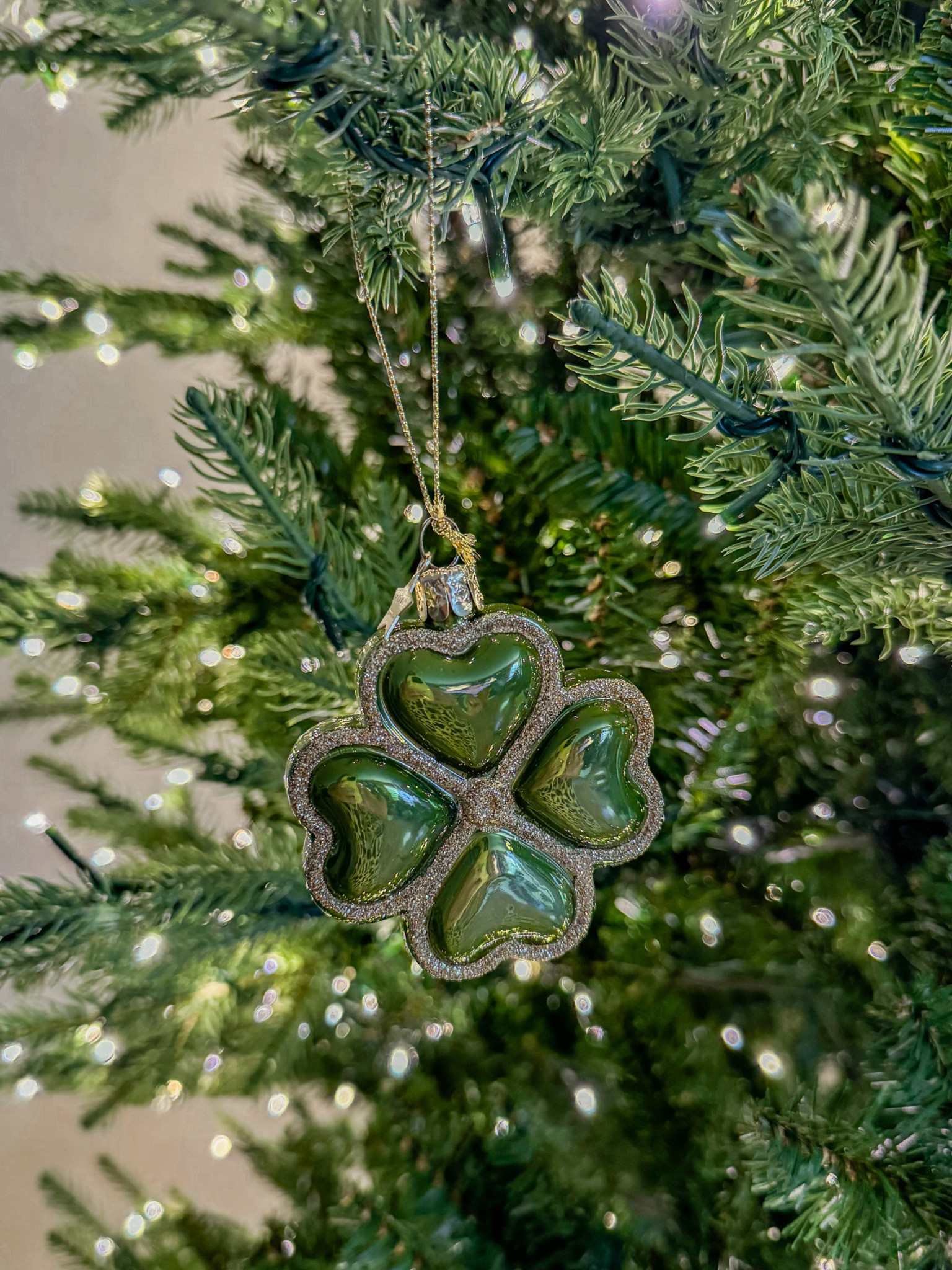 Shamrock ornament 
Christmas tree ornament 

Holiday decor, gift idea 

#LTKHome #LTKHoliday #LTKGiftGuide