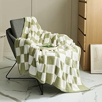 YIRUIO Throw Blankets Checkerboard Grid Chessboard Gingham Warmer Comfort Plush Reversible Microf... | Amazon (US)