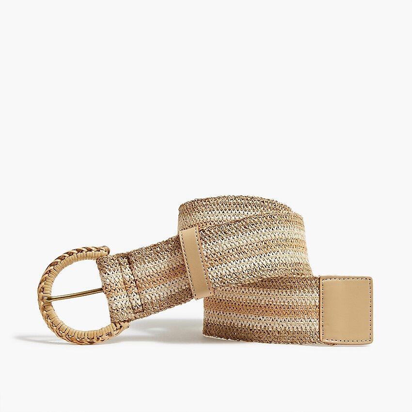 Wide straw belt | J.Crew Factory