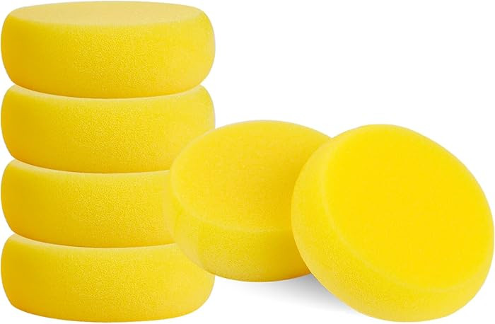 6 Pcs Pottery Sponges, Round Painting Sponge 3inch Yellow Artist Sponges Craft Clay Sponge Waterc... | Amazon (US)