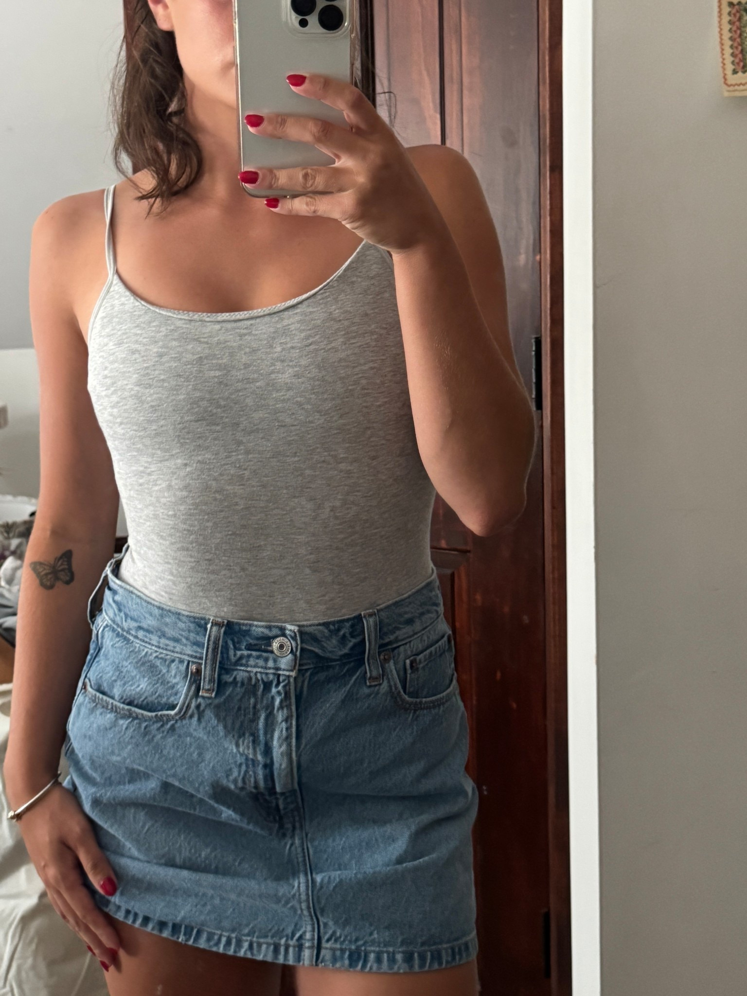 Simple summer outfit, denim skirt 

#LTKSpringSale #LTKmorningroutine #LTKdayinmylife