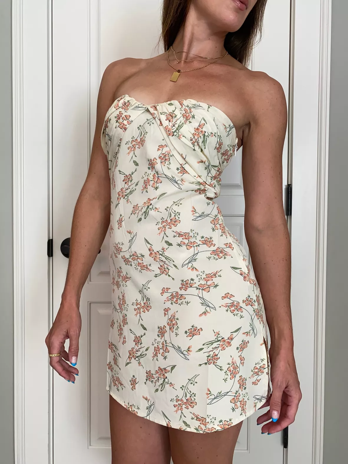 Irena Strapless Mini Dress Floral curated on LTK