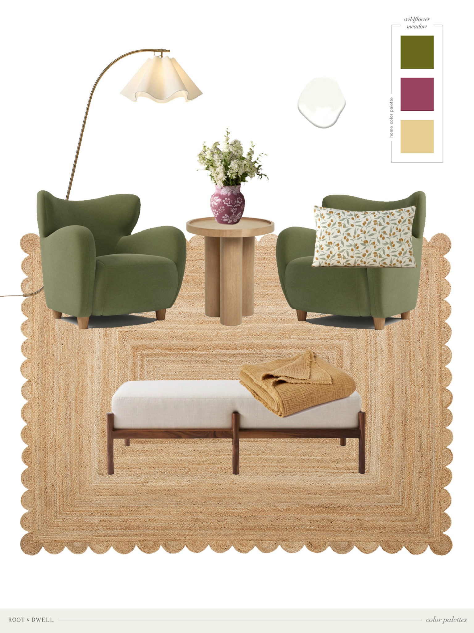 Design board based on wildflower meadow color palette 🌼🌸