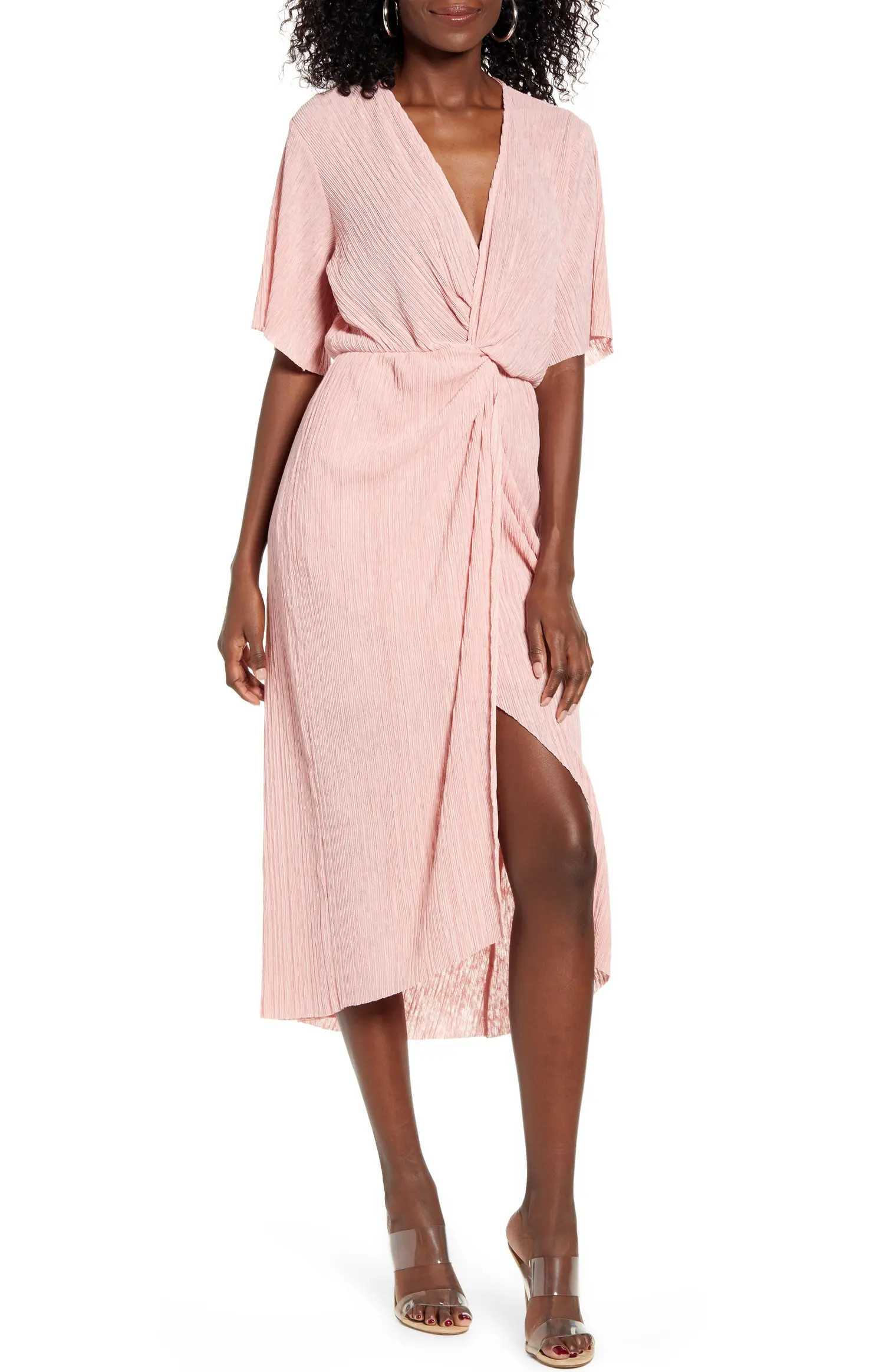 Dolman Plissé Midi Dress | Nordstrom