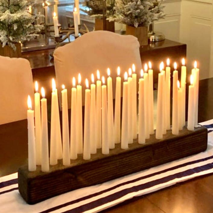 24" Ebony Wood Candleholder | Minted