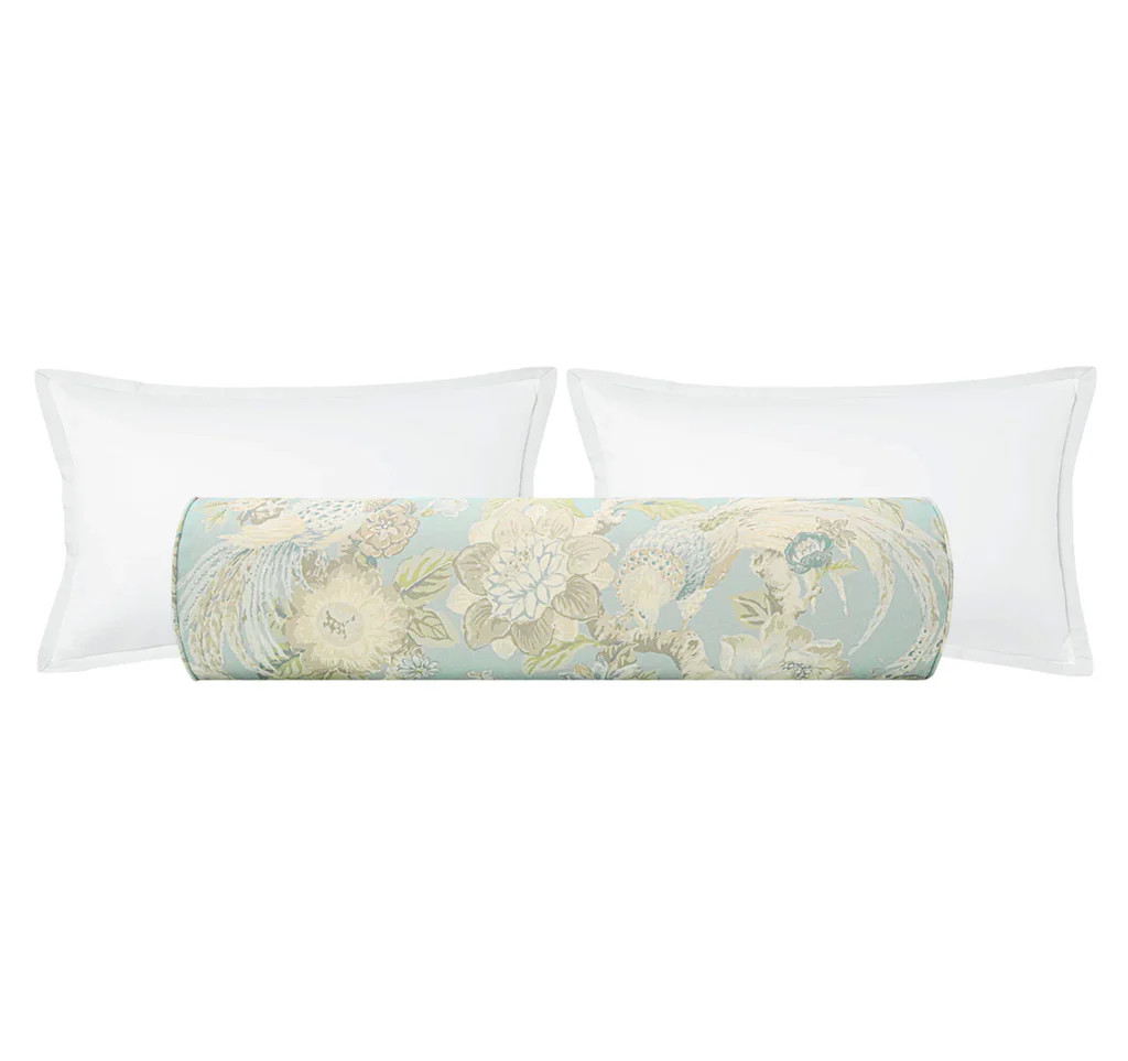 THE BOLSTER :: FLORAL AVIARY PRINT // HYDRANGEA BLUE | LITTLE DESIGN COMPANY