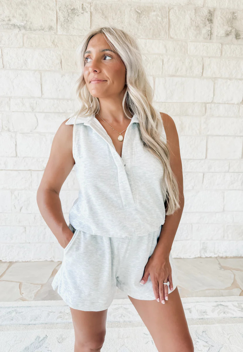 A Subtle Reminder Active Collared Romper | CK Squared Boutique