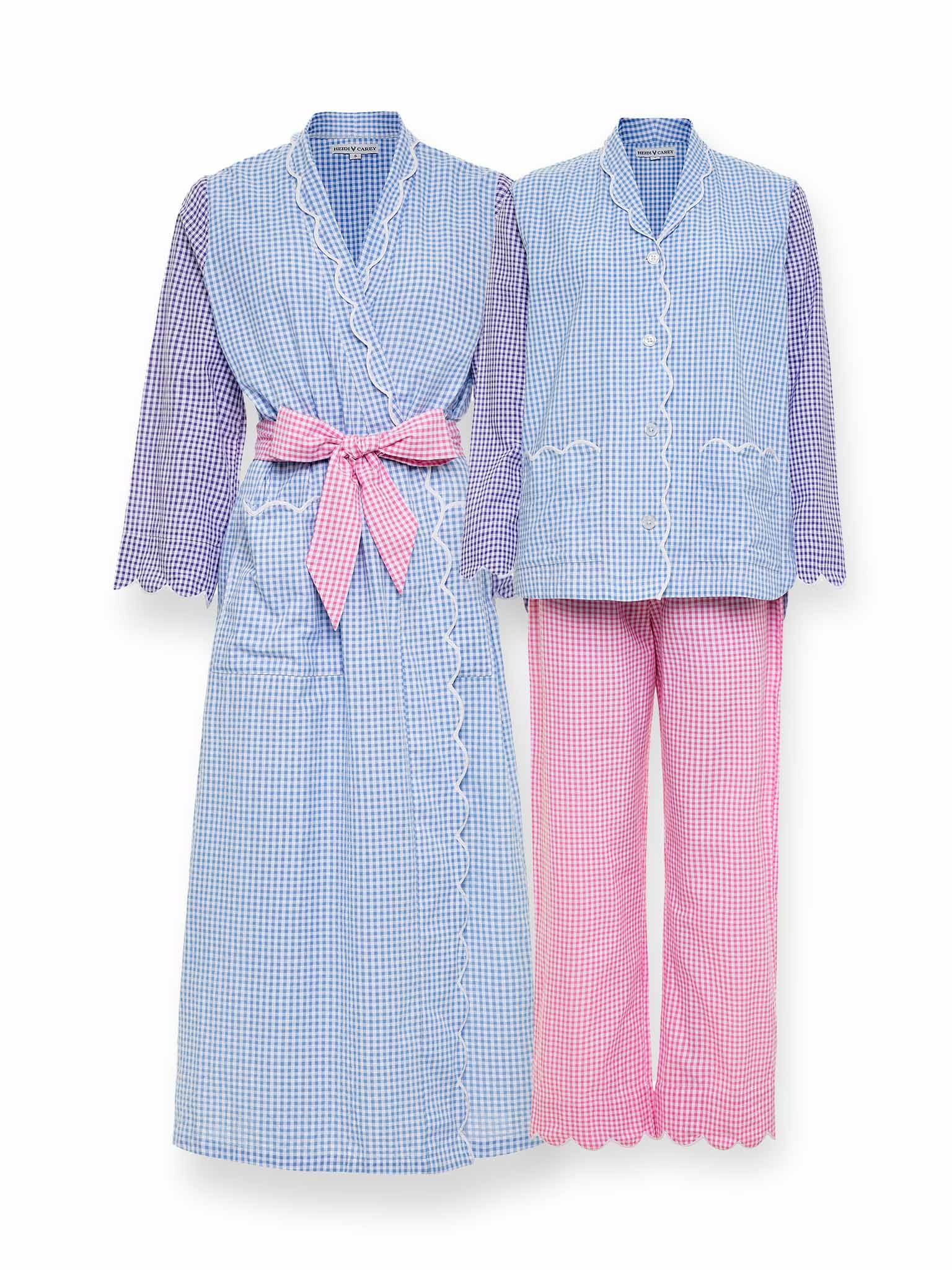 Gingham Bundle: Classic Robe + Pajamas | Heidi Carey