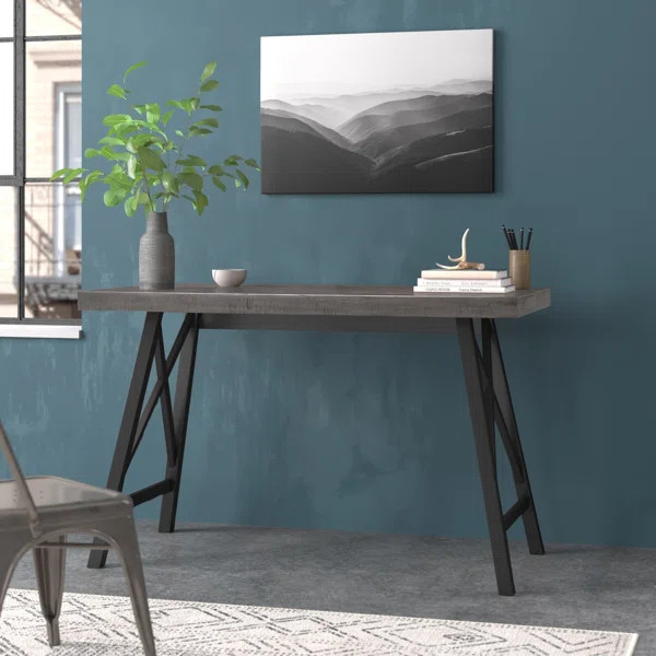 Isakson Metal Base Writing Desk | Wayfair North America
