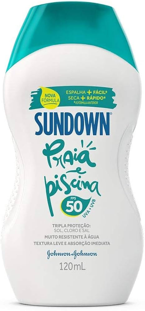 Sundown Protetor Solar Corpo e Rosto Praia e Piscina FPS 50,120ml | Amazon (BR)