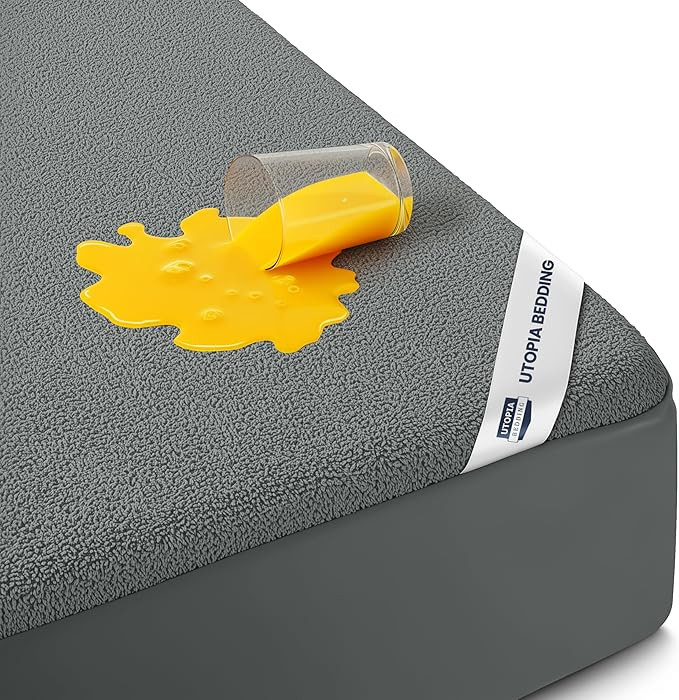 Utopia Bedding Protector de colch\u00f3n impermeable de tama\u00f1o completo, funda de colch\u00f... | Amazon (US)