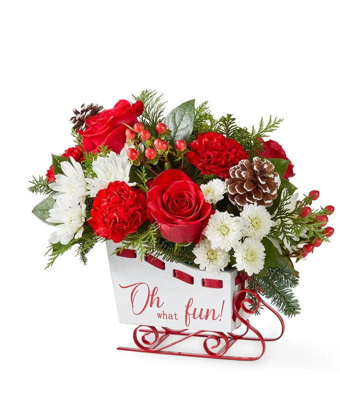 Rosy Sleigh Ride | From You Flowers